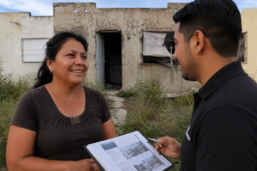 Asesor explicando la solución a una clienta